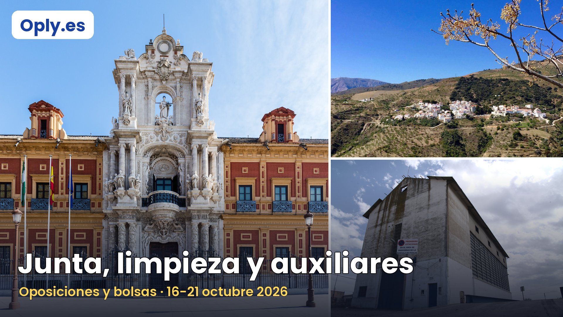 Junta de Andalucía (Grupos IV y V), bolsas de limpieza y auxiliares administrativos: novedades del 16 al 21 de octubre de 2026